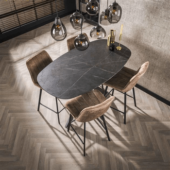 Bartafel ENRICO 140x80 Marmerlook Zwart Bartafel ENRICO 140x80 Marmerlook Zwart