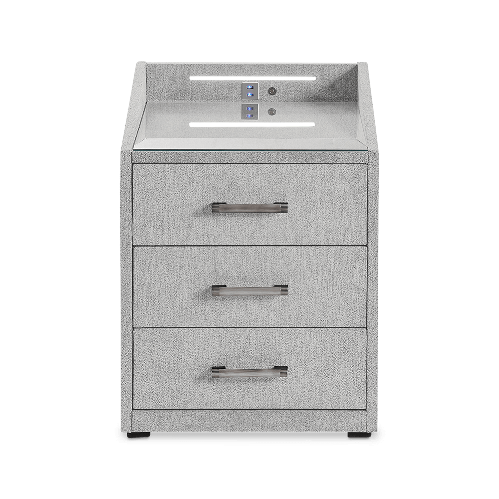 Nachttafel SELISA met led/usb Uran 01 Silver