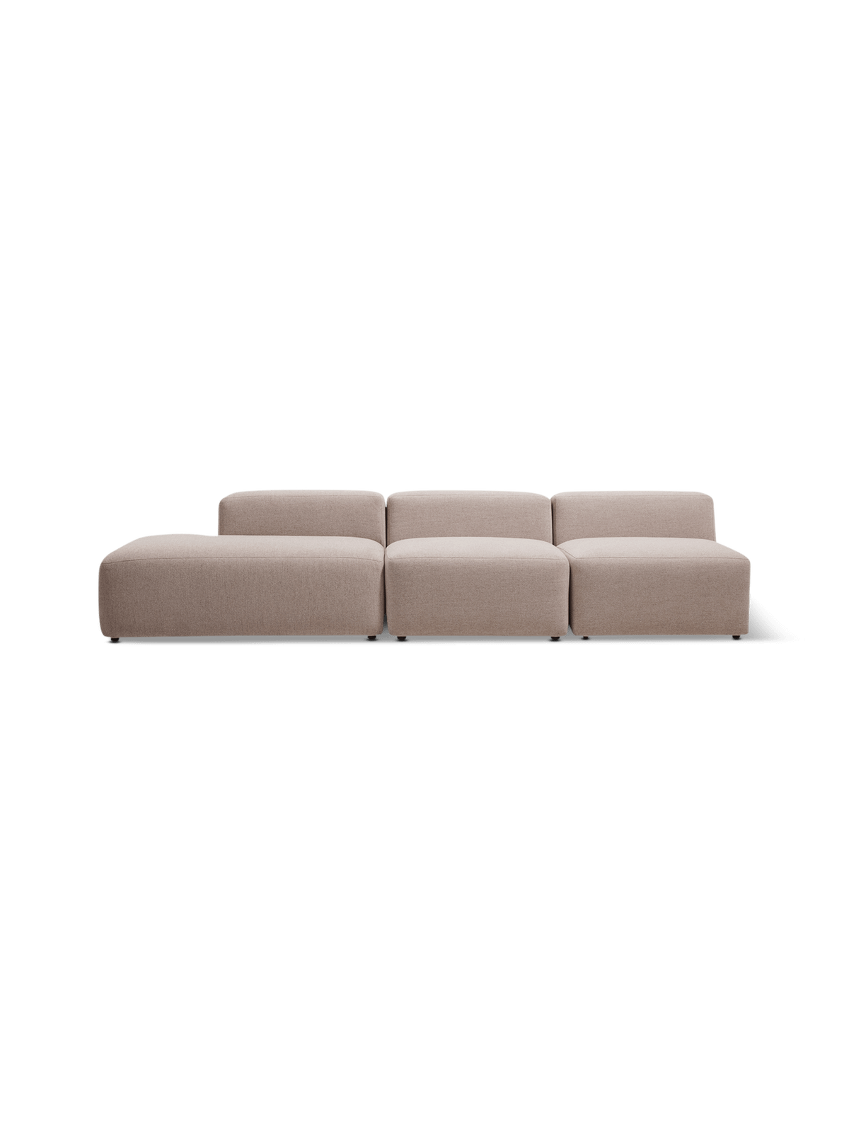 3-zit eindstuk links Blok Beige B325 