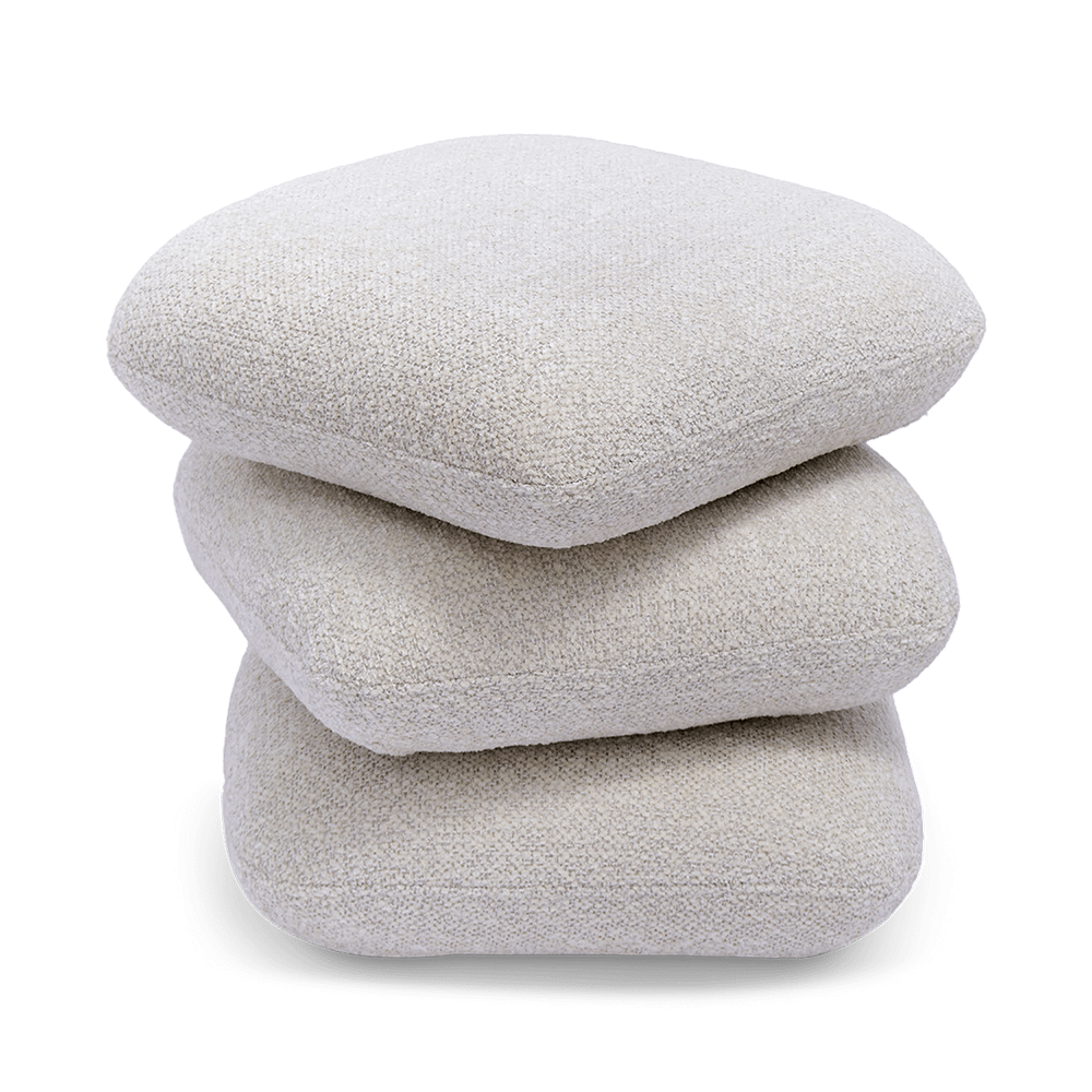 Draaibare Poef MOONIE Ivory Cloud