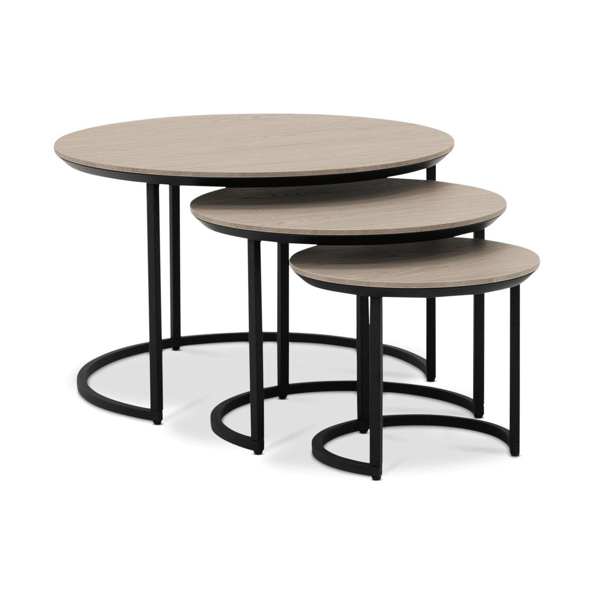 Salontafel MAXTON 3Del. Misty Oak