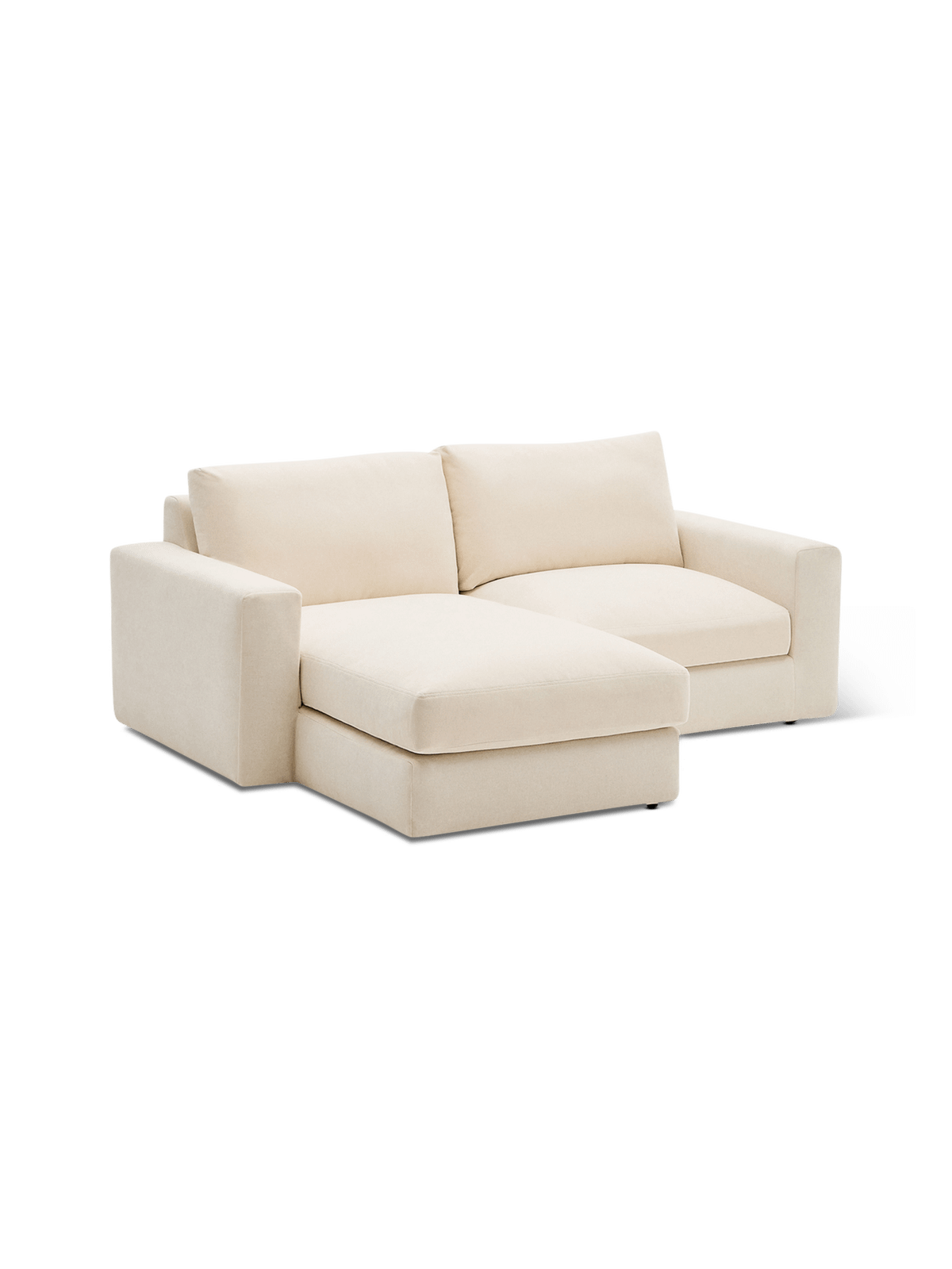 Hoeksalon Alea Beige Chenille Chaise longue links B220 cm