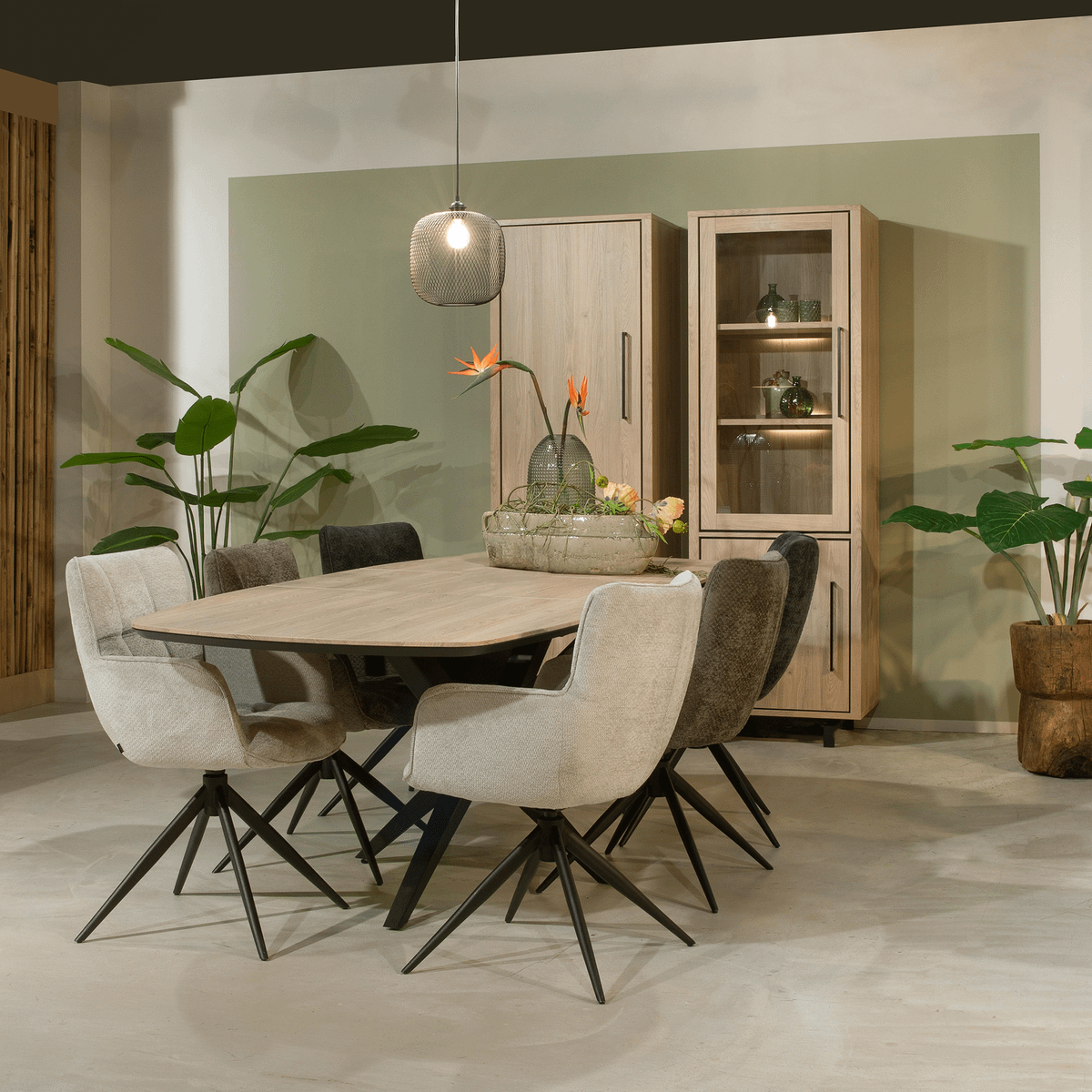 Vitrinekast PICCADILLY Old Oak B65