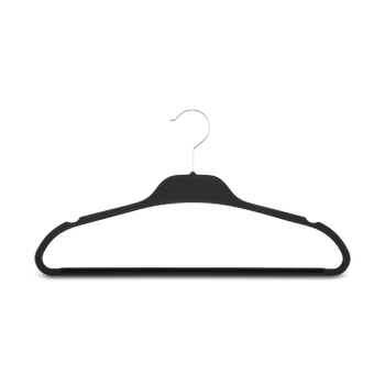 Kleerhanger Set van 5 IOR Rubber Zwart Kleerhanger Set van 5 IOR Rubber Zwart