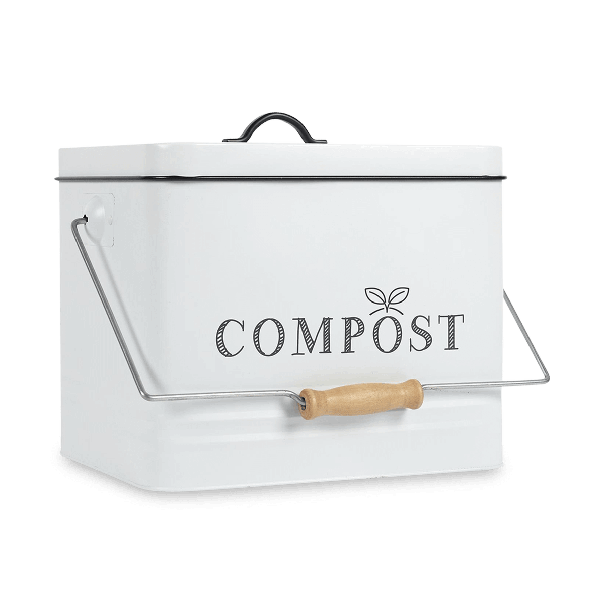 Compostemmer COMPOST 10l RH Met. Wit/Zwart