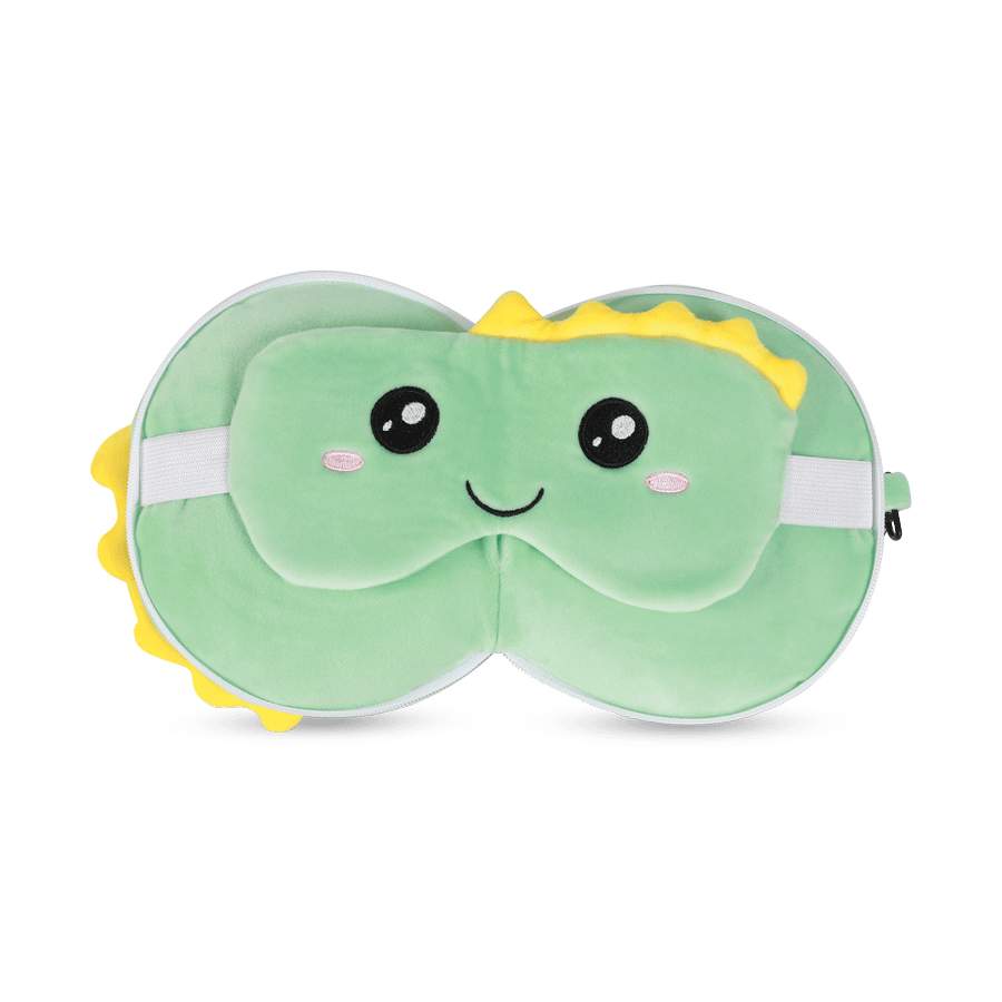 Kussen HELLO DINO met Slaapmasker Groen Kussen HELLO DINO met Slaapmasker Groen