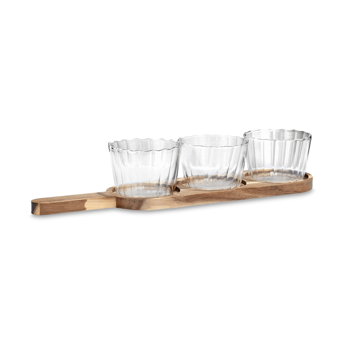 Serveerset MEDEA Acacia/3Potjes Glas