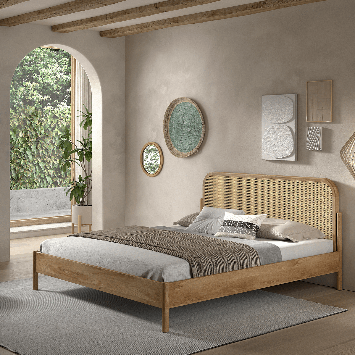 Bedkader OLIVE 180x200 Rotan Eik