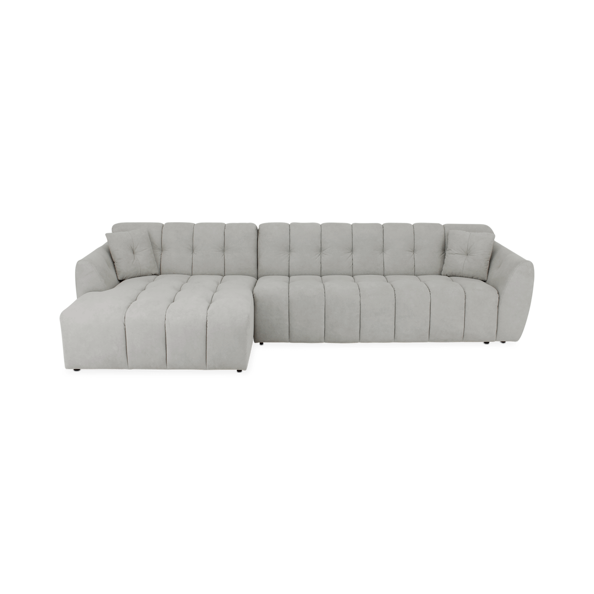Hoeksalon COLMAR Longchair Links Lichtgrijs
