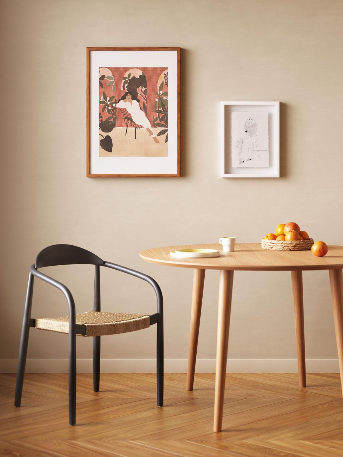 Stoel Nina Zwart Acaciahout