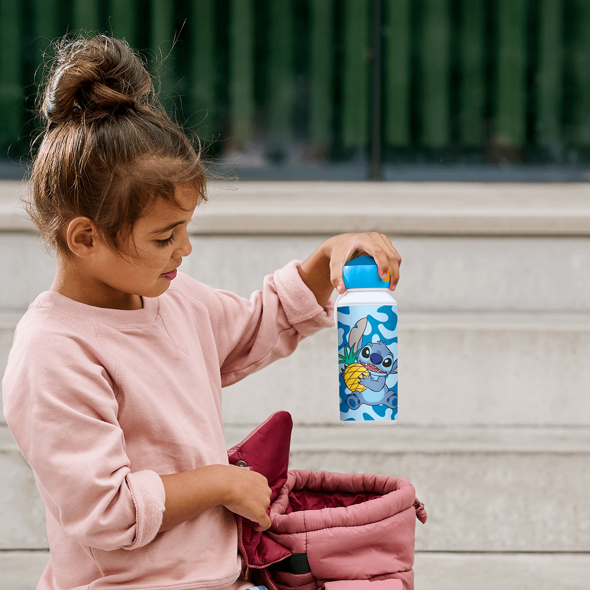 Drinkfles STITCH 400ml Blauw