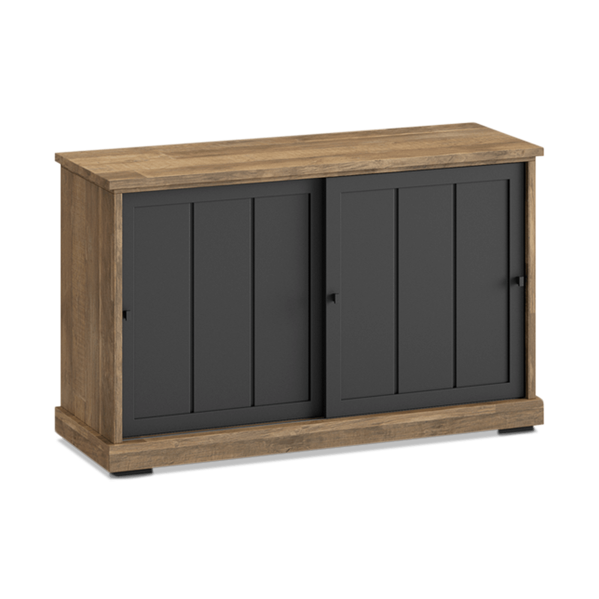 Dressoir TOLUCA Old teak/Zwart B144