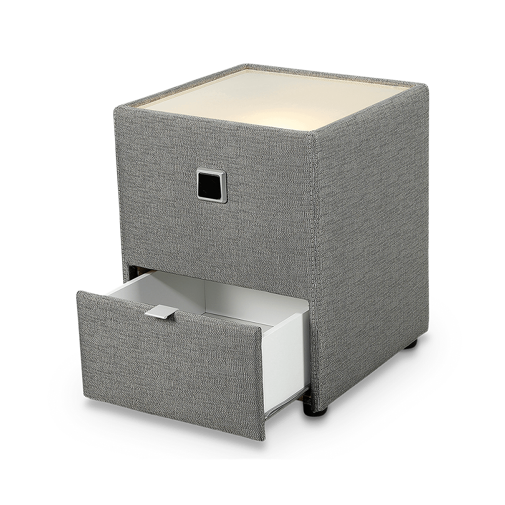 Nachttafel ASTEN Stof 142/09 Grijs Nachttafel ASTEN Stof 142/09 Grijs