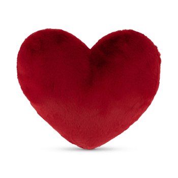 Kussen TYCHA Hart Furry Poly Rood Kussen TYCHA Hart Furry Poly Rood