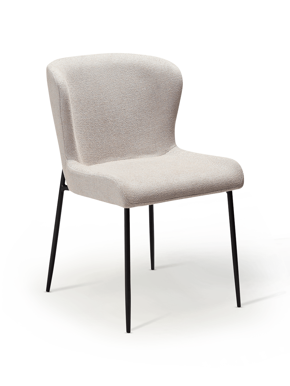 Bouclé gestoffeerde stoel GLAM