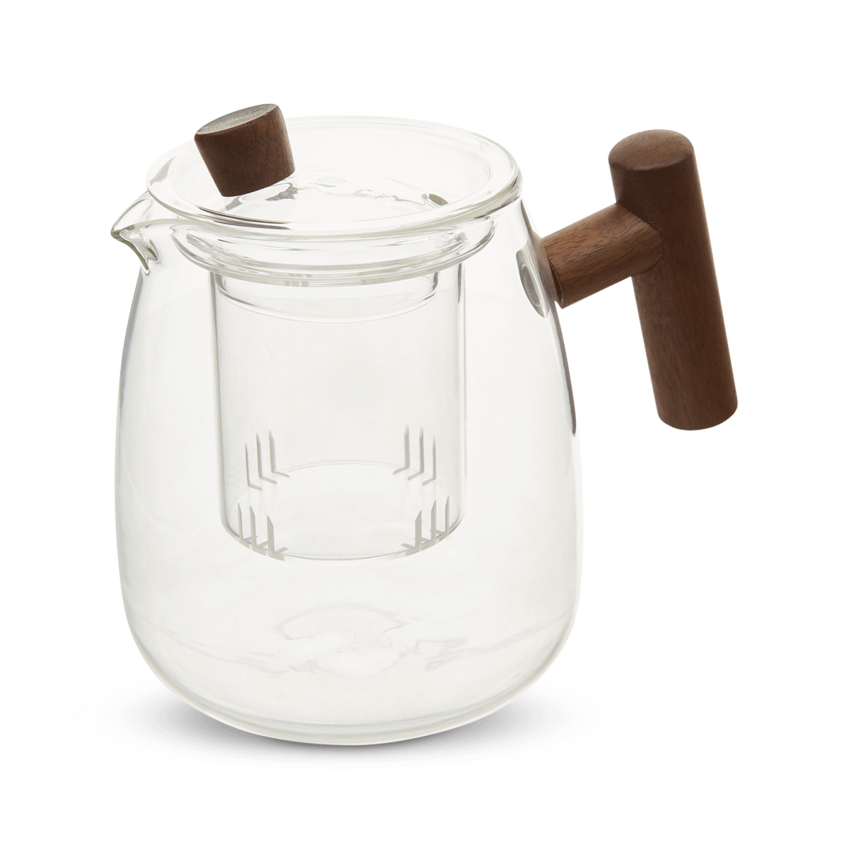 Theepot TWISTE 80cl Glas Transparant/Hout