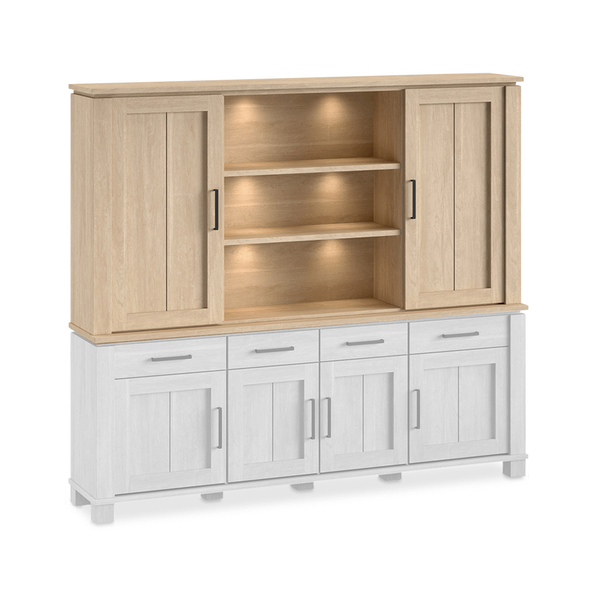 Opzetkast 2D/Nis BELMONTE Brushed Sand Oak B233
