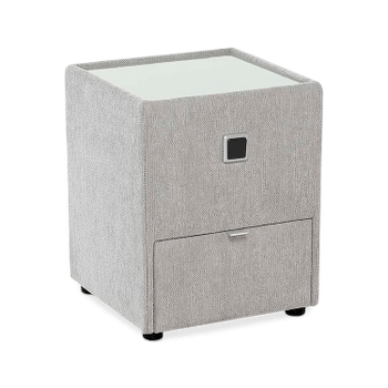 Nachttafel ASTEN Chenille 444/19 Grijs Nachttafel ASTEN Chenille 444/19 Grijs