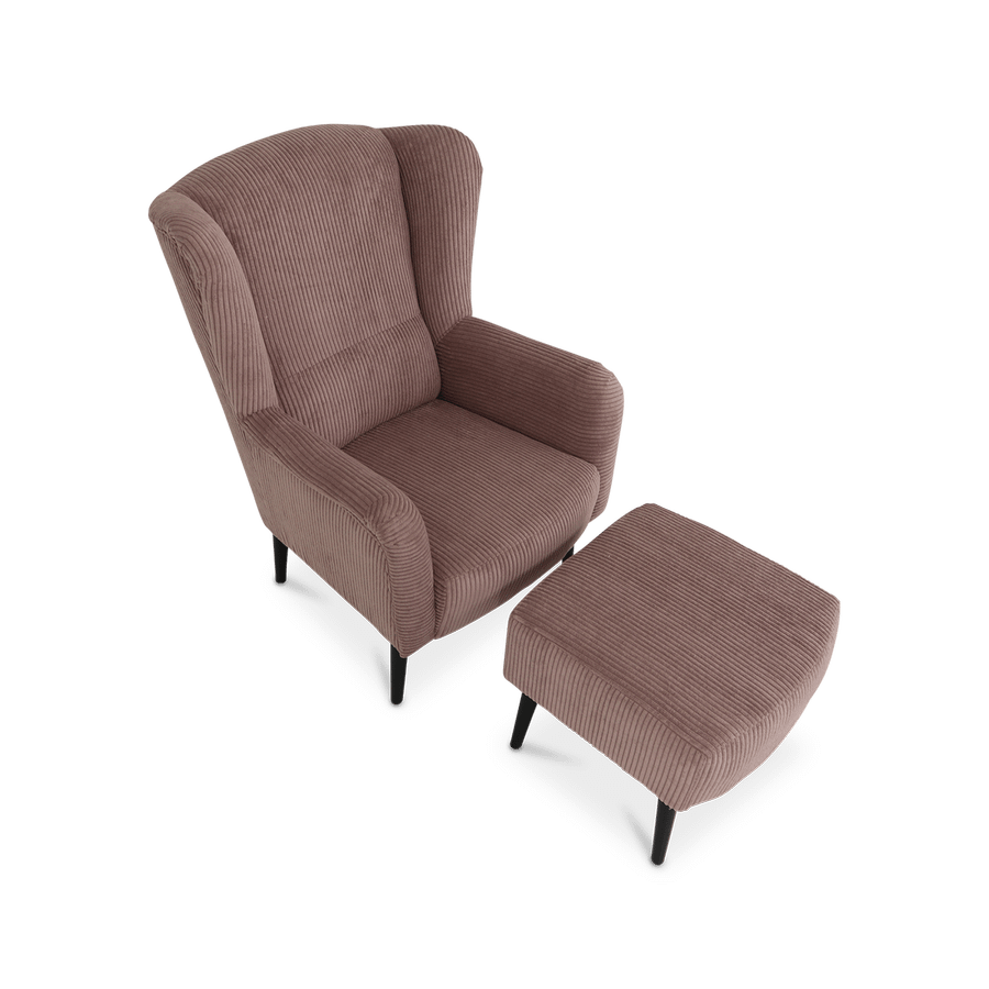 Fauteuil SPAIN met poef Poso Pink Fauteuil SPAIN met poef Poso Pink