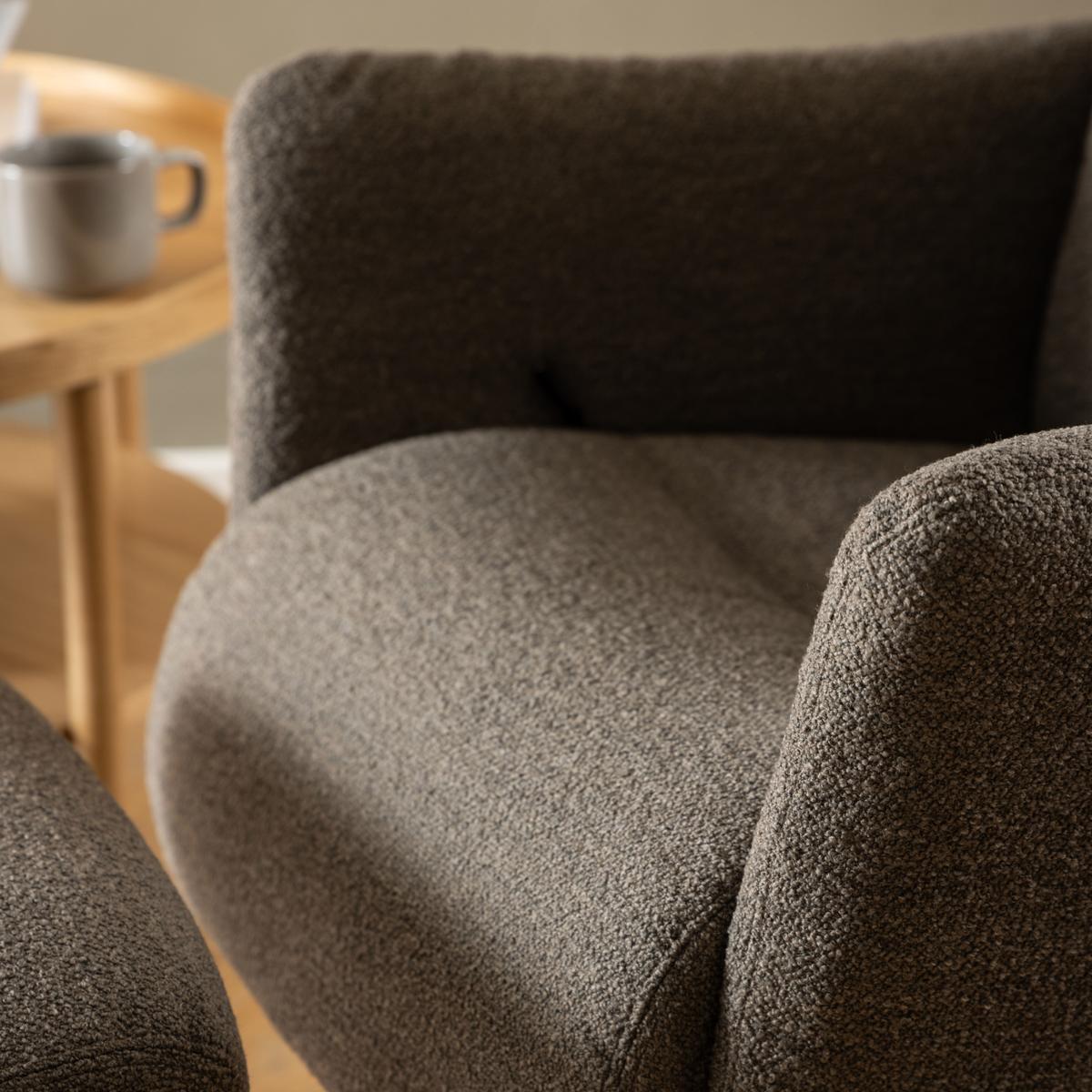 Relaxfauteuil HALDOR met poef Monza Taupe