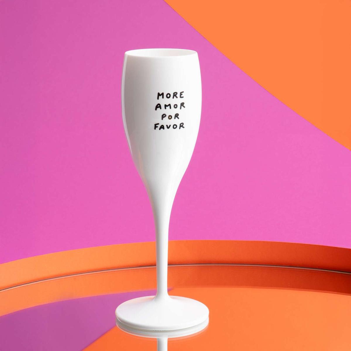 Champagneglas MORE AMORE 100ml Wit
