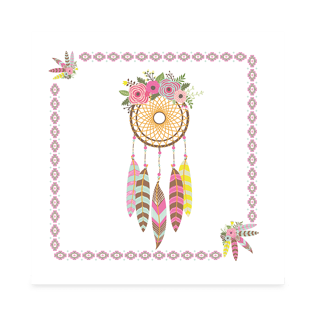 S/20 Serviet DREAMCATCHER Roze