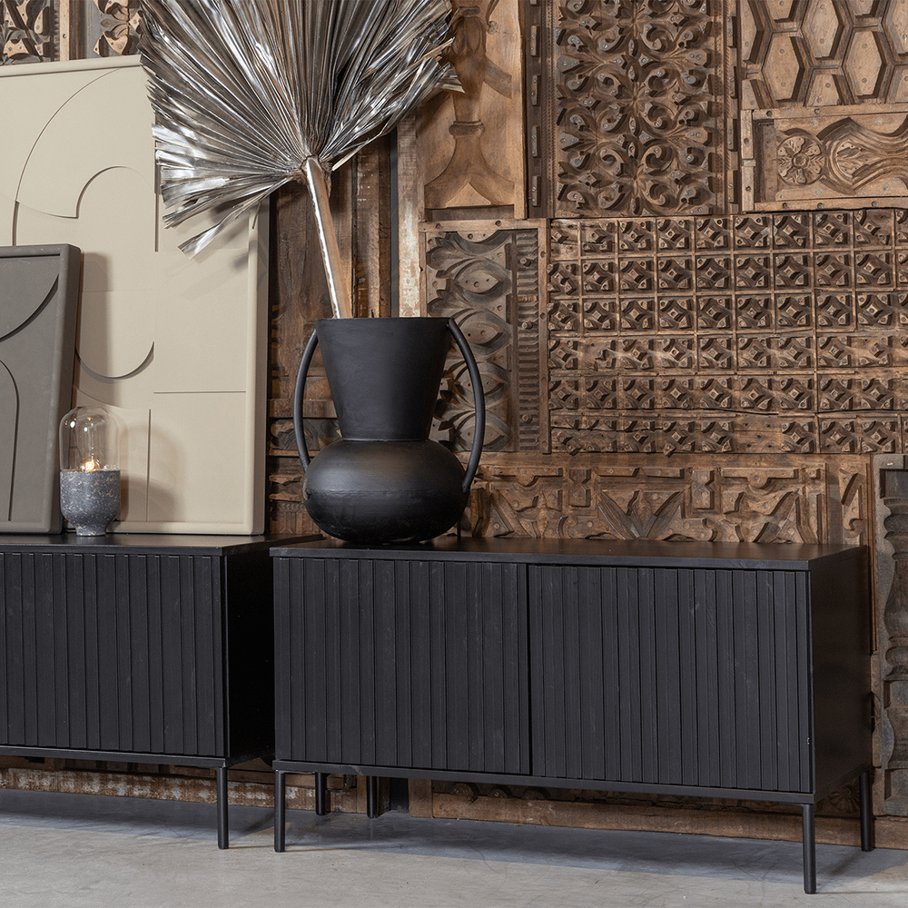 Woood TV-meubel GRAVURE Zwart B100 Woood TV-meubel GRAVURE Zwart B100