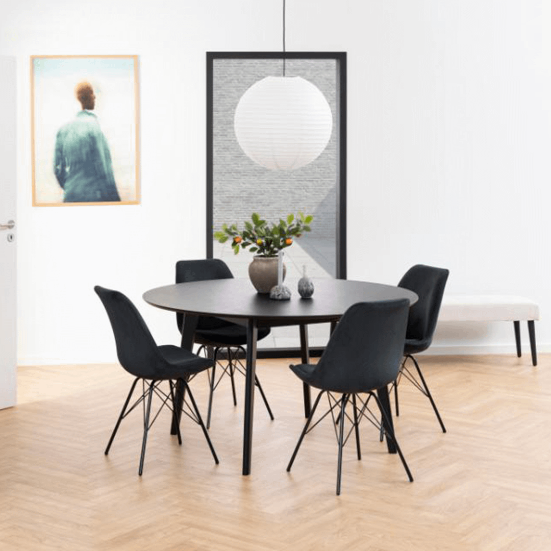 Eettafel MARIS Zwart Eikfineer Ø140cm Eettafel MARIS Zwart Eikfineer Ø140cm
