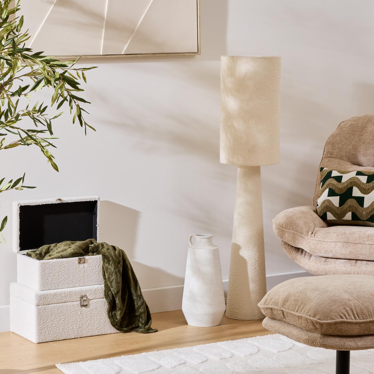 Vloerlamp SOLA Bouclé Beige