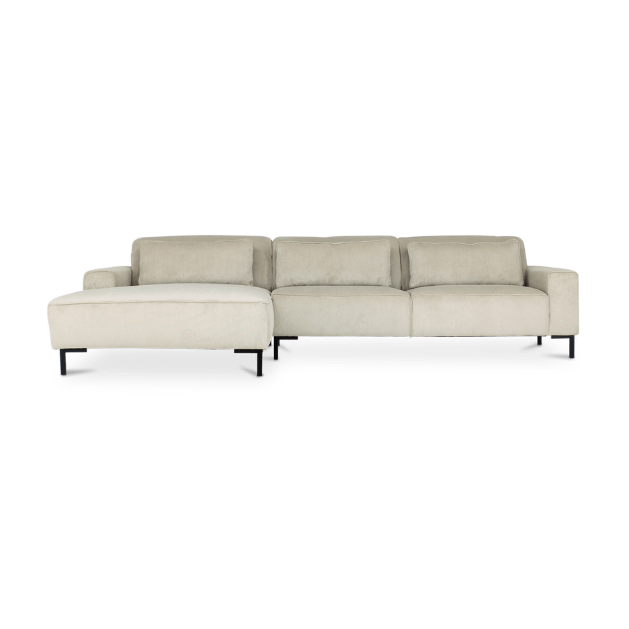 Hoeksalon BEMTHE Longchair Links Beige Hoeksalon BEMTHE Longchair Links Beige