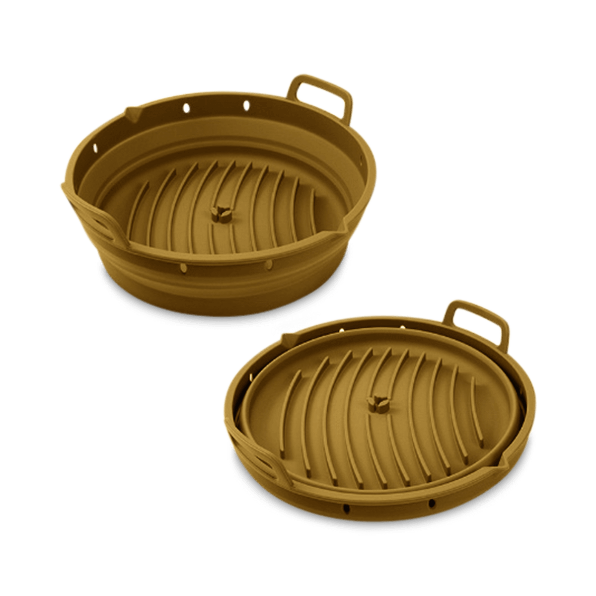 Silicone Bakvorm Airfryer AIRY Rond Oker