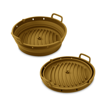 Silicone Bakvorm Airfryer AIRY Rond Oker Silicone Bakvorm Airfryer AIRY Rond Oker