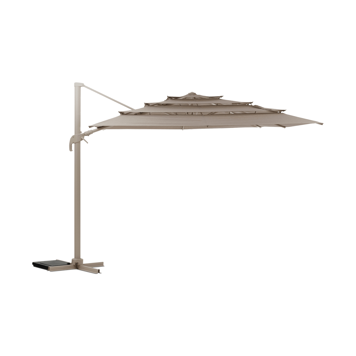 Zweefparasol OVADA Kantelbaar Taupe