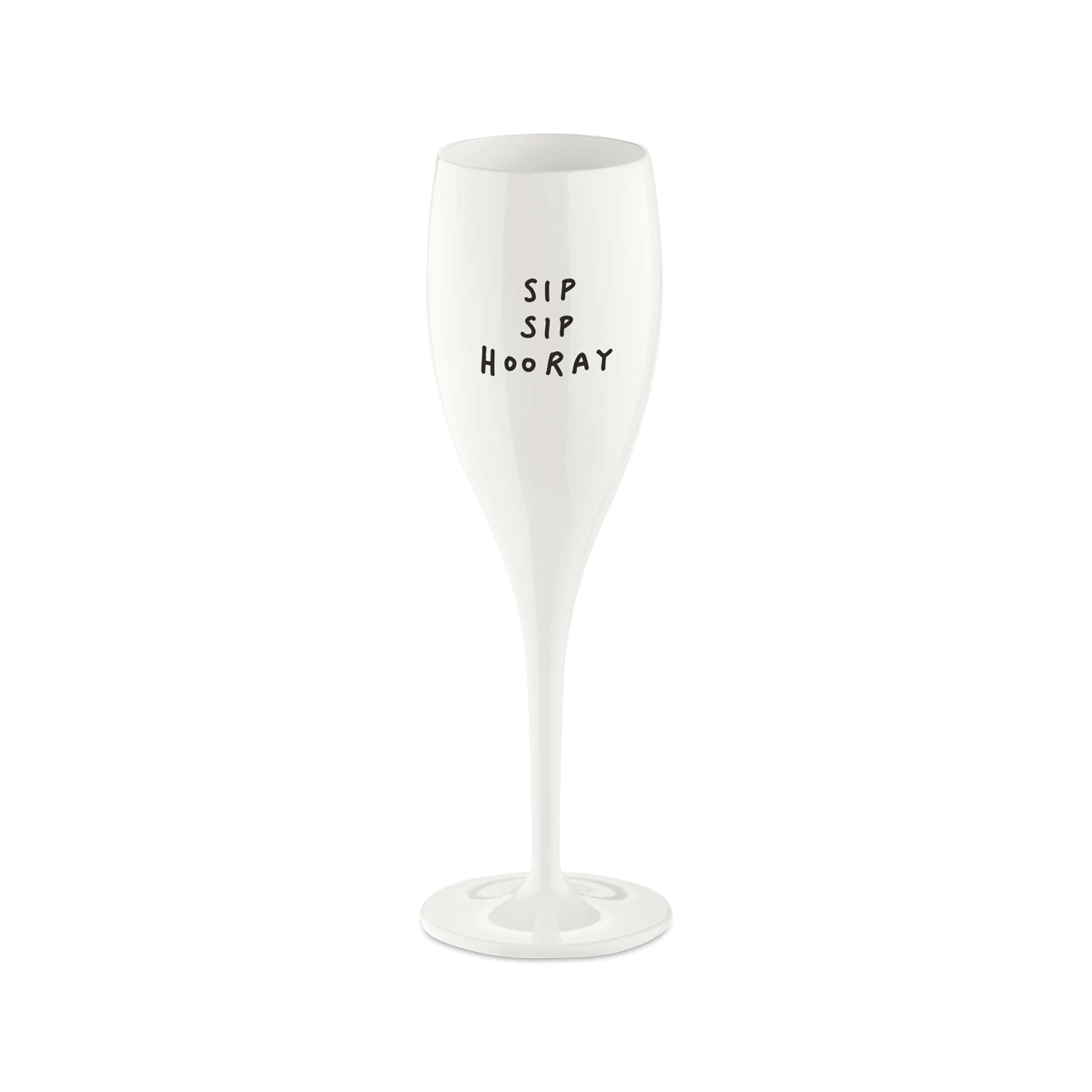 Champagneglas SIP SIP HOORAY 100ml Wit