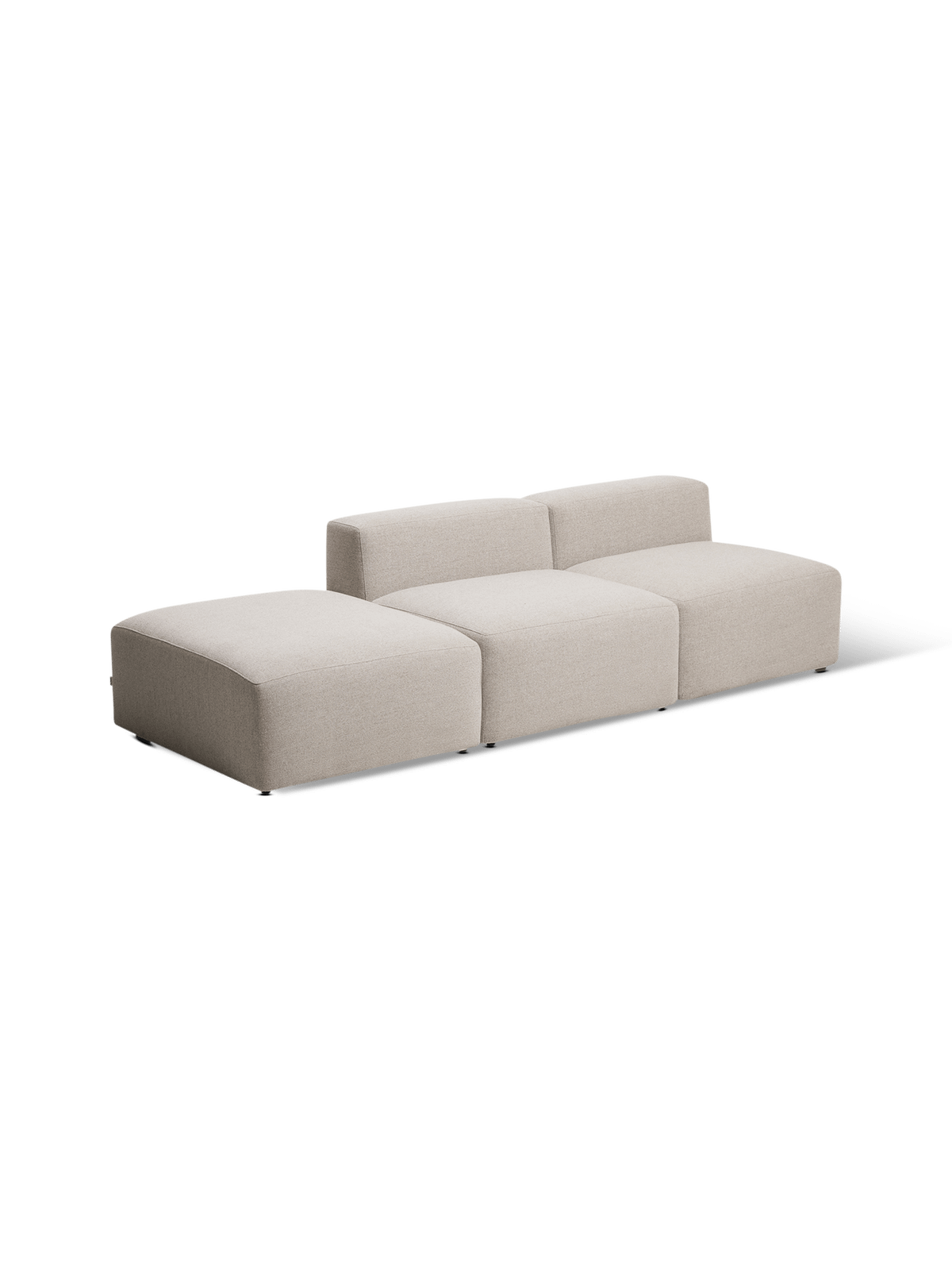 3-zit zonder arm Blok Beige Chenille B270