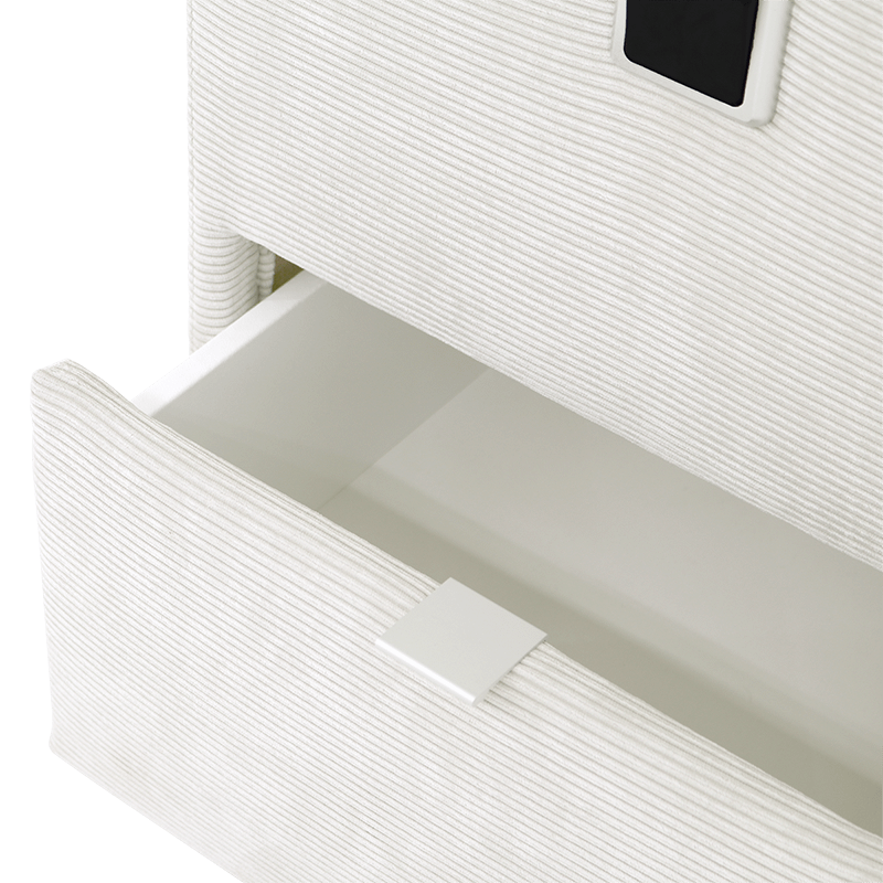 Nachttafel ASTEN Ribfluweel 427/07 Beige Nachttafel ASTEN Ribfluweel 427/07 Beige