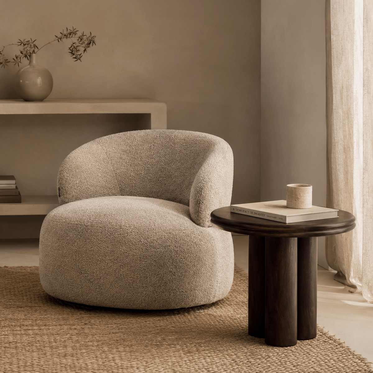 Draaifauteuil TROMSO Mushroom Taupe
