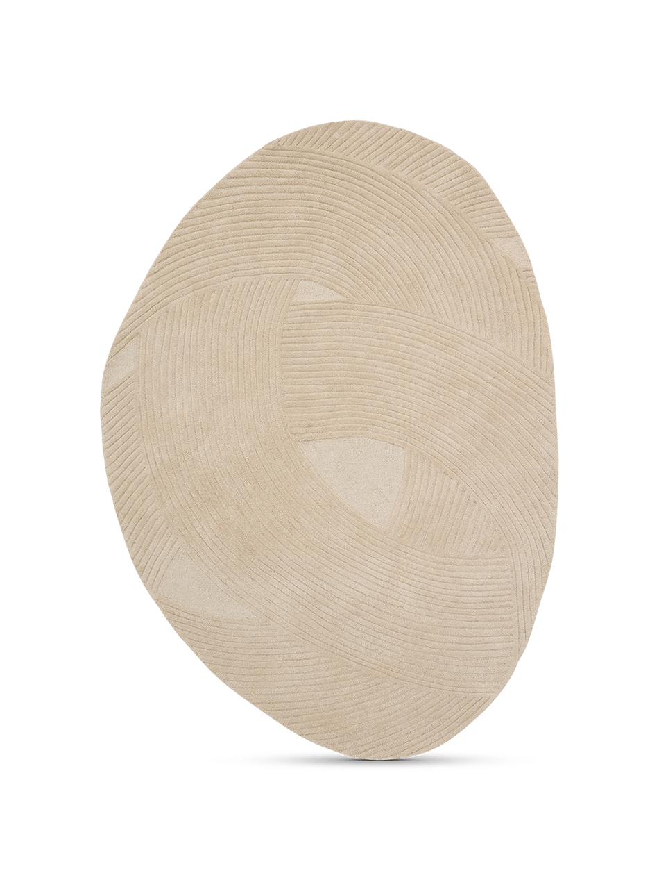 Domm wollen vloerkleed beige 160 x 230 cm