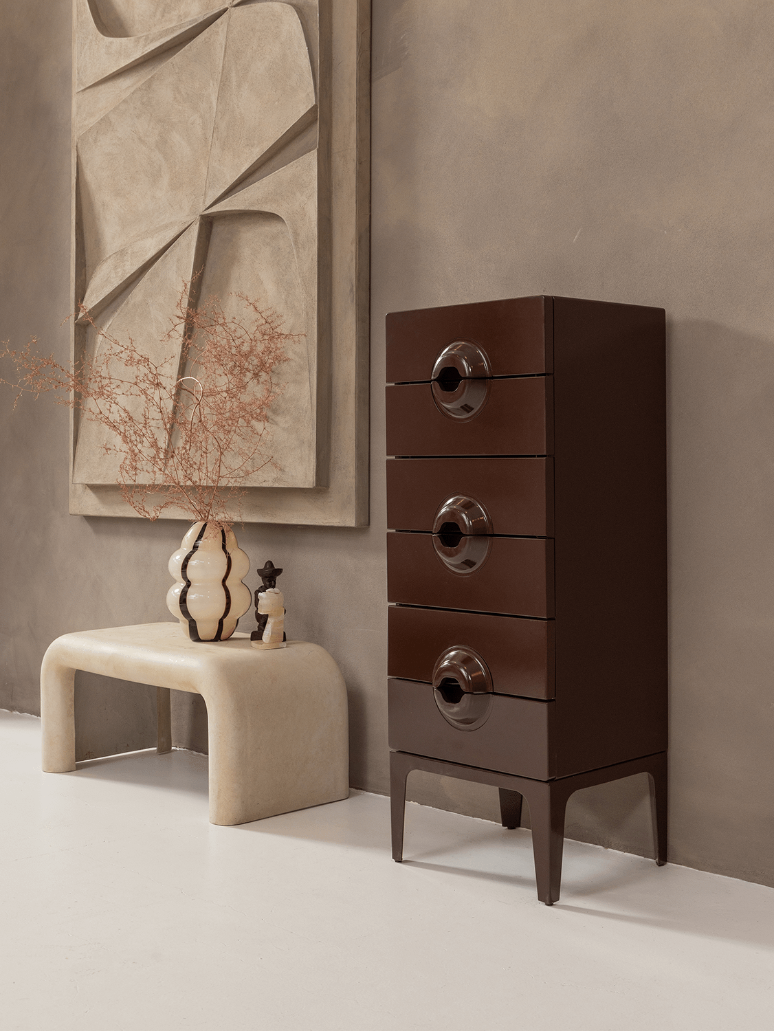 Ladekast Merge 6L Bruin/Rood