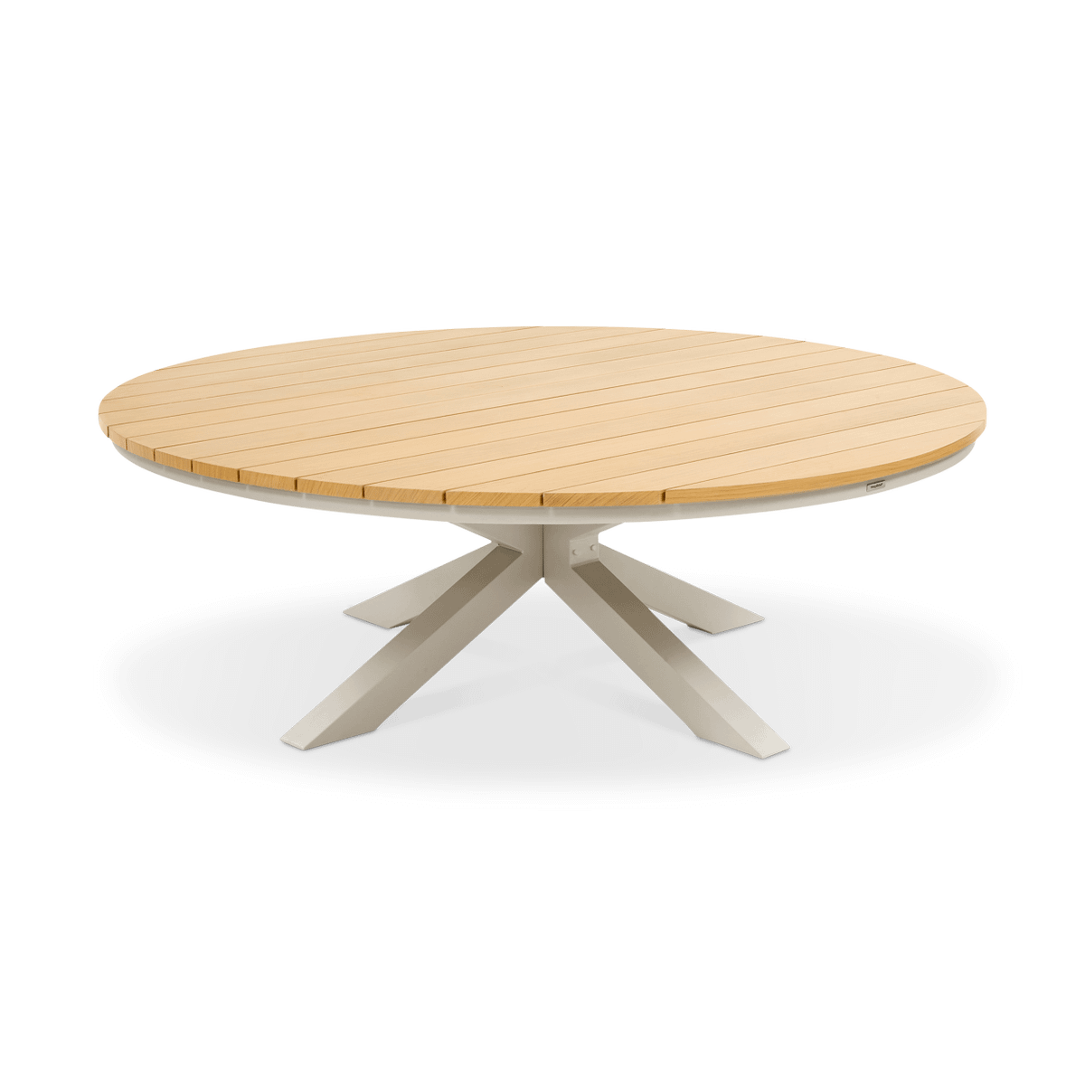 Tuintafel LUCERA Houtlook Walnoot/Beige Ø220