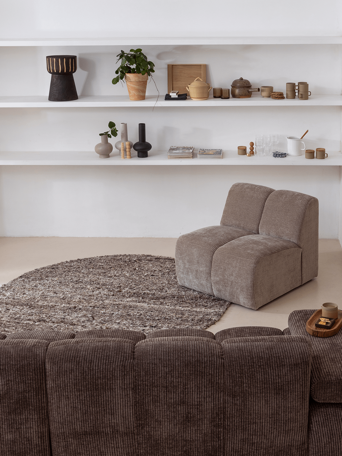 Tapijt Efia Bruin Ø200 cm