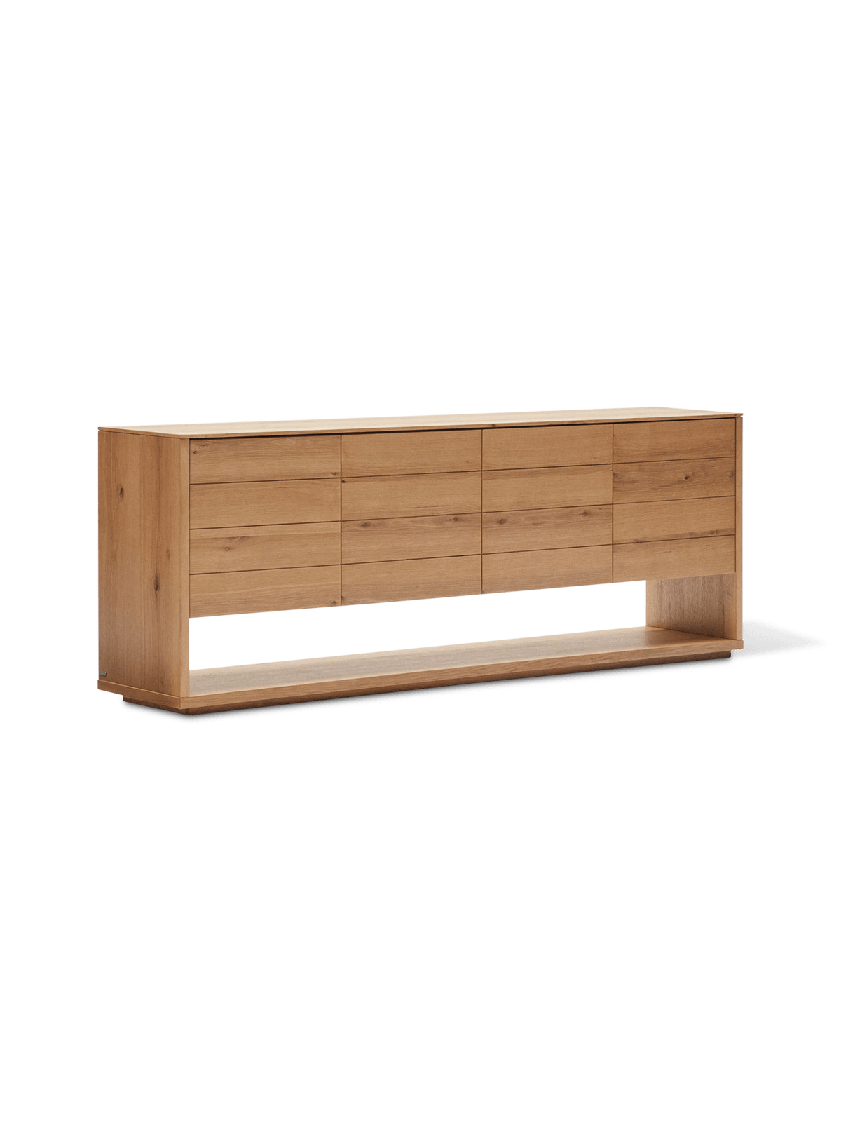 Alguema dressoir 4 deuren in eiken fineer met natuurlijke afwerking 200 x 74 cm