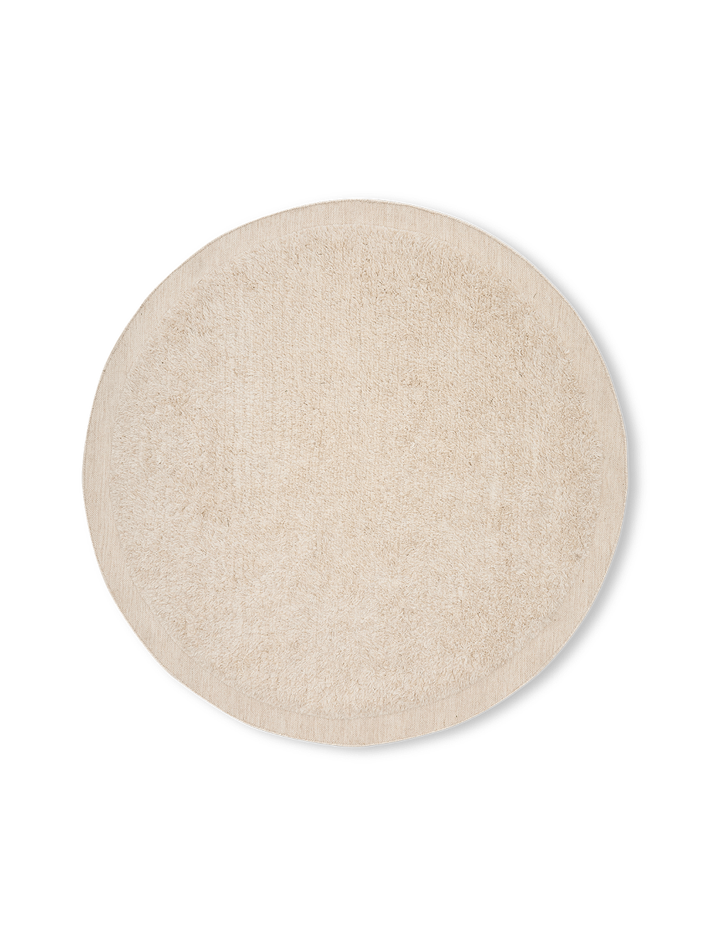 Marely rond wollen vloerkleed wit ⌀200 cm