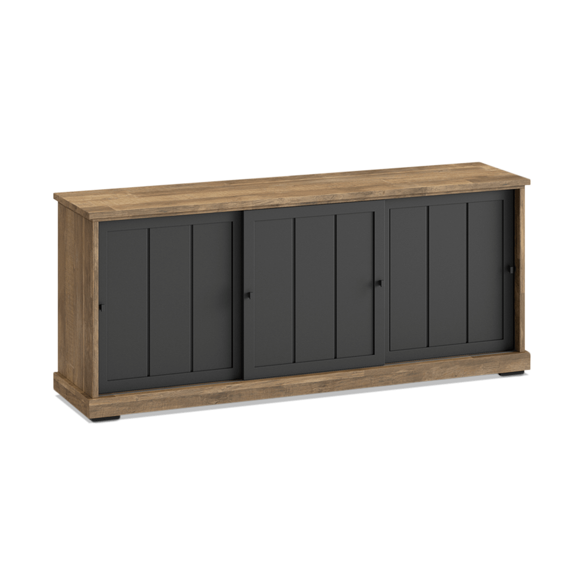 Dressoir TOLUCA Old teak/Zwart B209