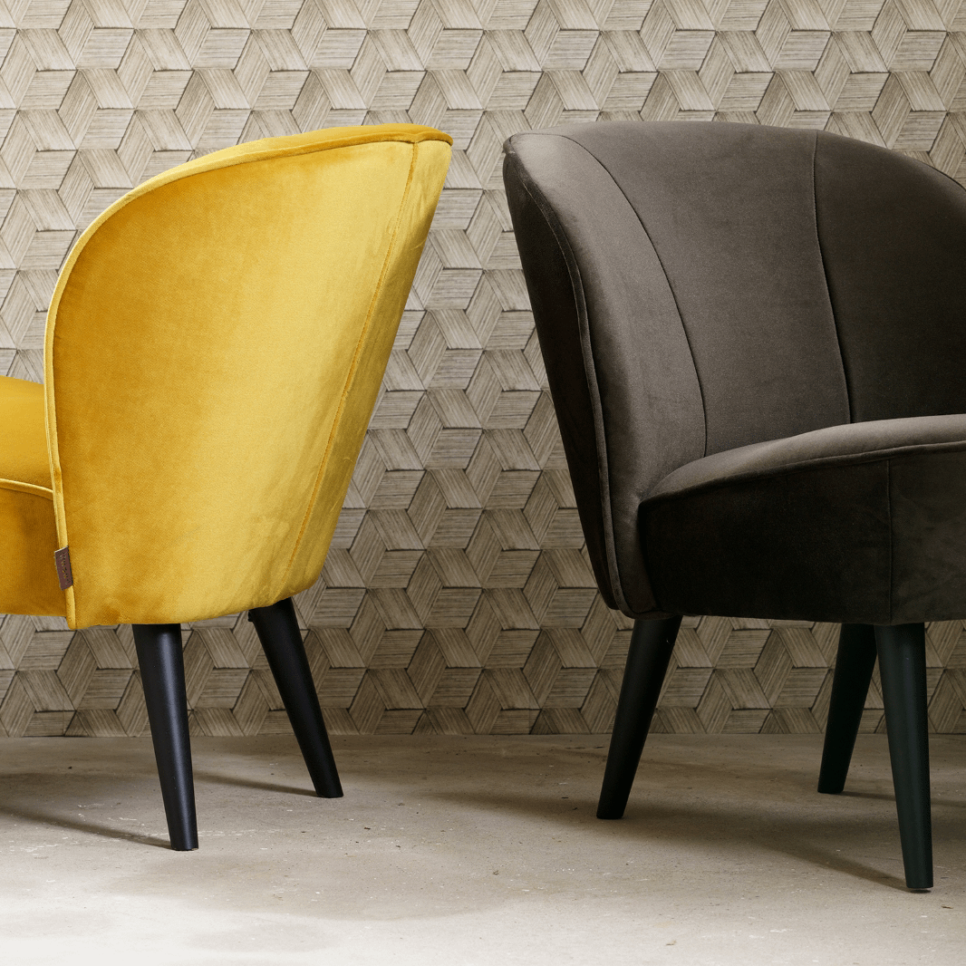 Fauteuil CORKSCREW Oker Velvet