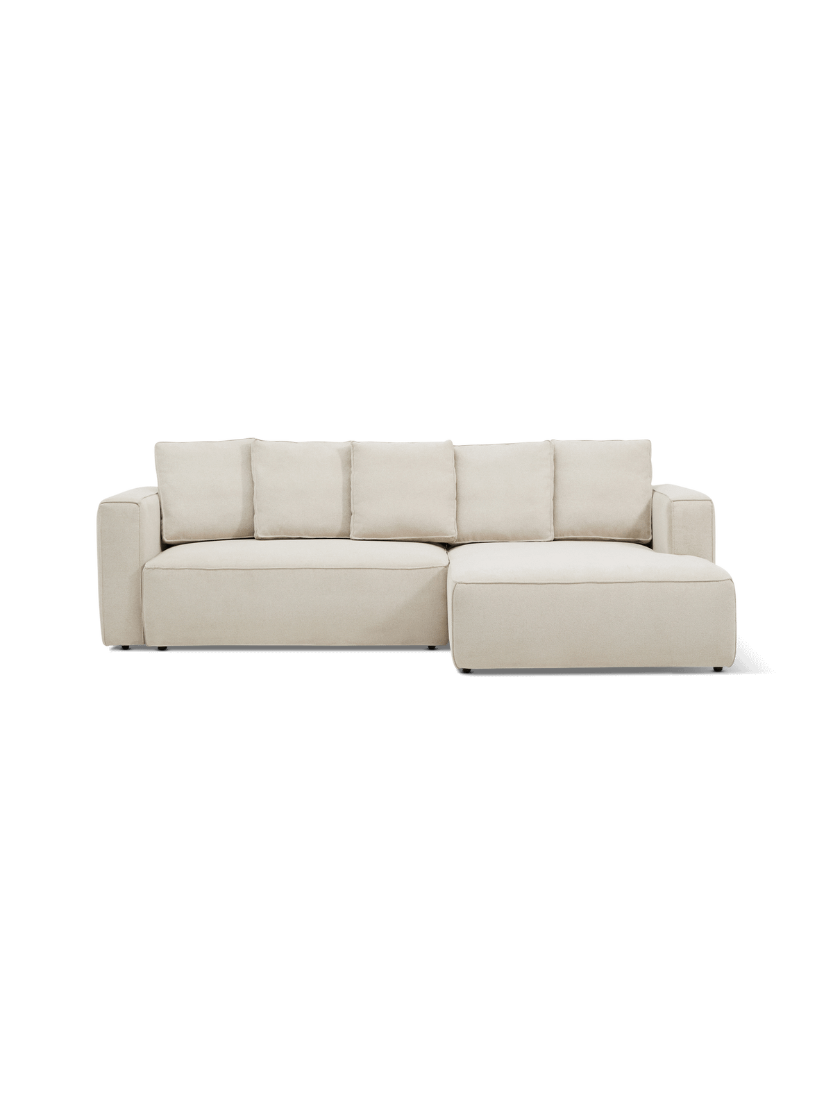 Marela 3-zitsslaapbank in beige chenille 276 cm FSC Mix Credit