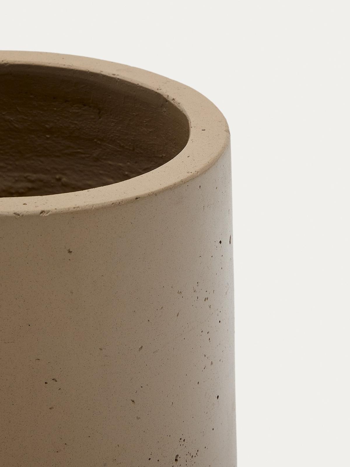 Calun beige bloempot van cement ⌀32 cm