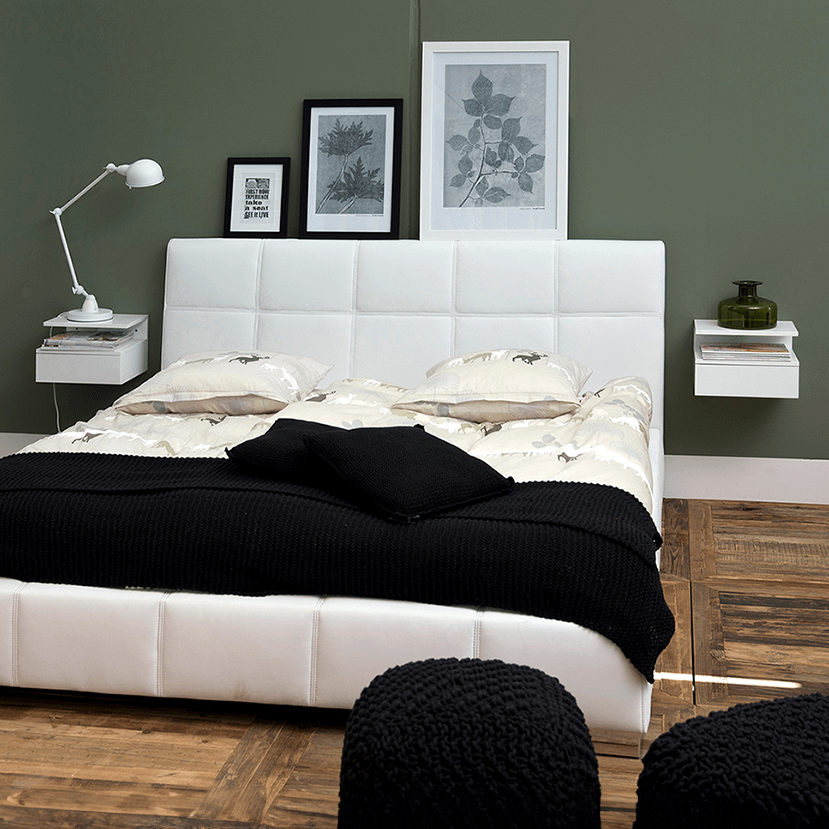 Nachttafel Hangend FREYDIS Wit