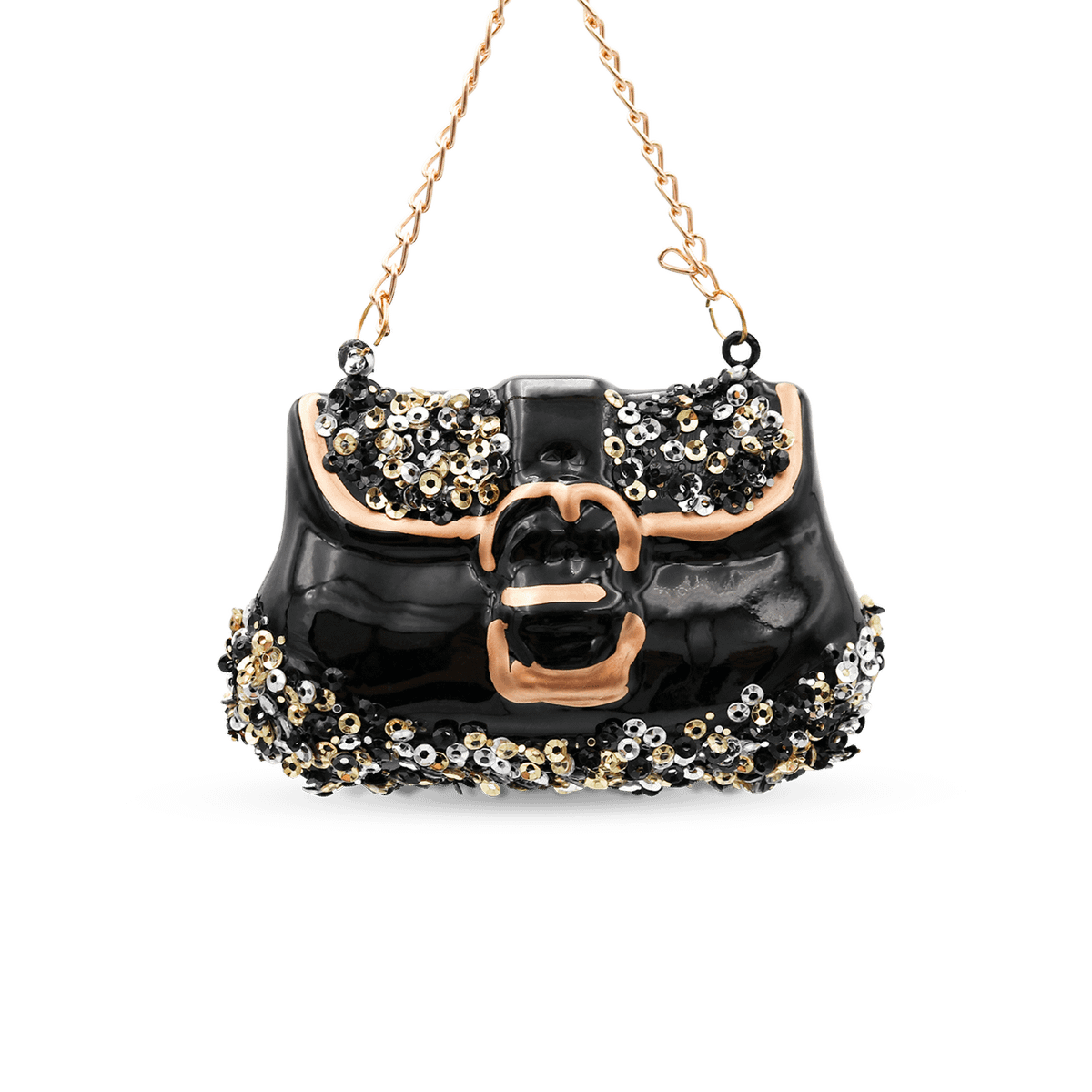 Hanger BAG Handtas Zwart/Goud Ass.