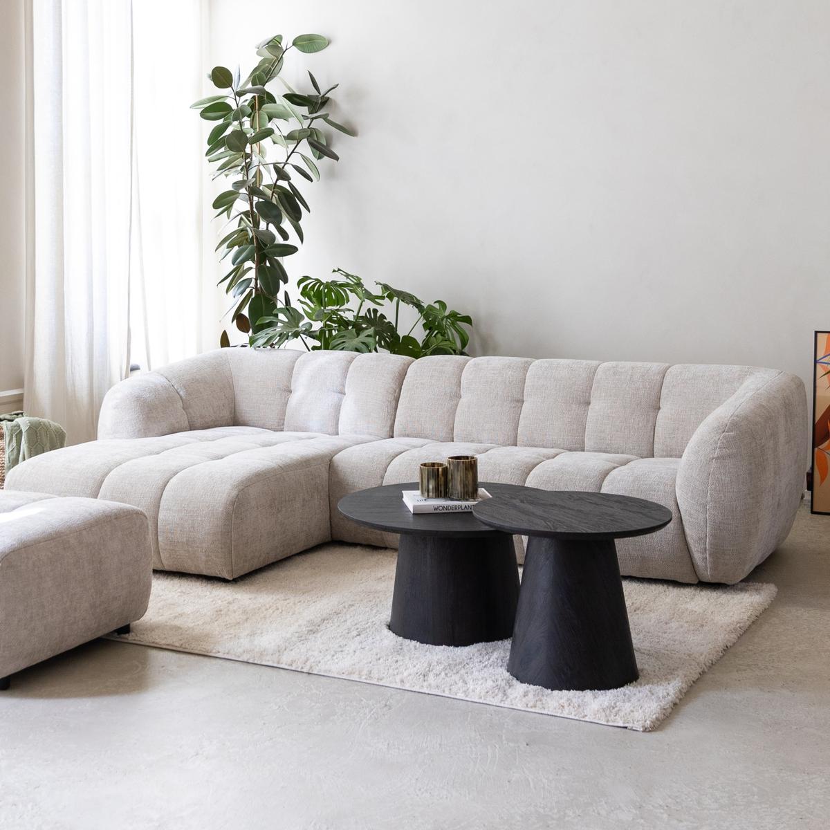 Salontafel NATHAN Ø80 Decor Donkerbruin